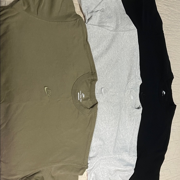 Nike T-Shirt Trio in Olive, Gray, and Black - Picture 1 of 1